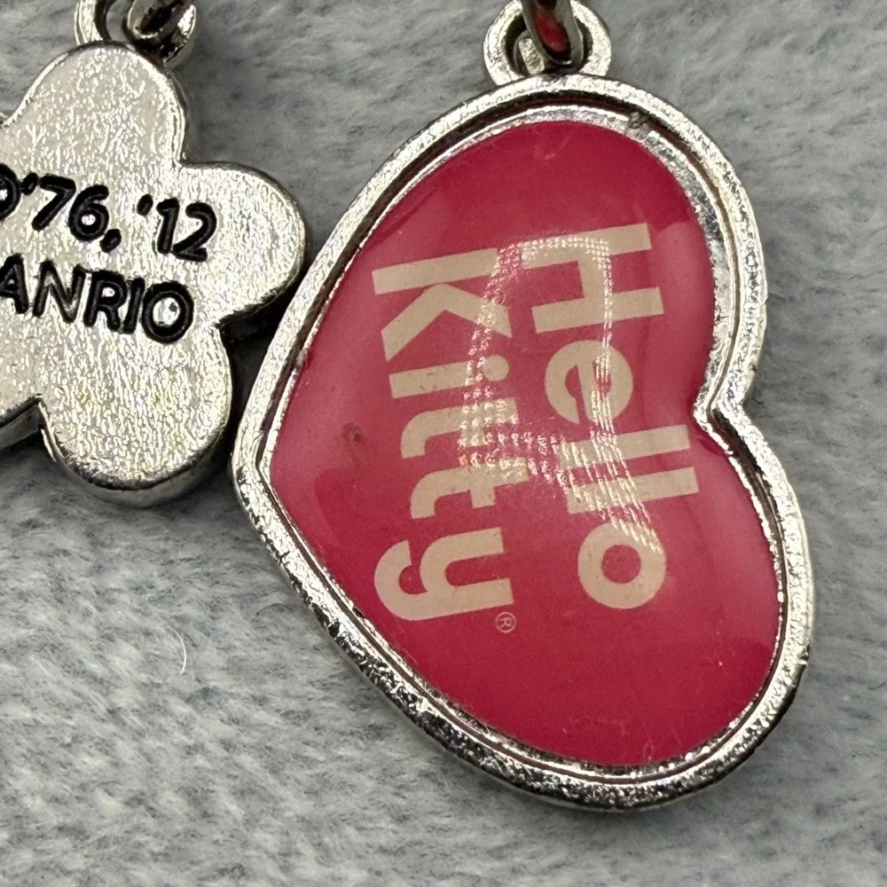 Vintage Hello Kitty Keychain Sanrio Silver Tone - Picture 2 of 8